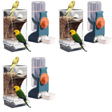 3X Sauberes Vogelfutterspender-Set mit Wasserspender, Automatisches Papageienfutterspender-Käfigzubehör, Sittichbehälter-Futtertränke