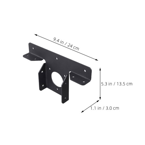 2Pcs Reinforced Pergola Corner Support Bracket Black Stainless Steel 2