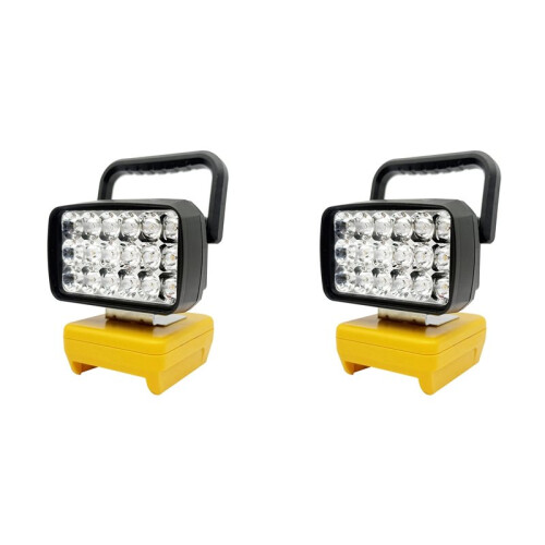 2X 18 Beads LED Work Light Torch Flashlight Lantern Camping Emergency Lighting for  18V 20V Li-Ion Battery DCB183 1