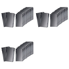 36pcs Black A6 Binder Pockets PVC Cash Envelopes Budget Money Zipper Pouch Reusable Envelopes for Cash 1 Grid