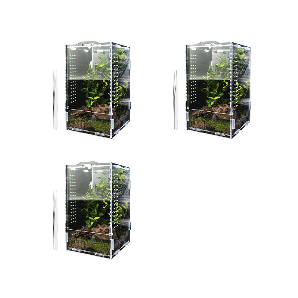 Semoic 3X Jumping Spider Enclosure, Tarantula-Enclosure Large Acrylic Terrarium, Reptile Enclosure Jumping Spider Accessories