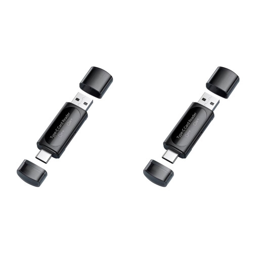 2X USB 2.0 to  Card Reader Micro- TF Memory Card Adapter for PC Laptop Multi  Cardreader Card Reader