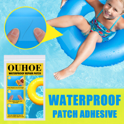 OUHOE 10Pcs Waterproof Leakproof Repair Patch Cuttable Adhesive Patch for Swim Ring Inflatable Objects 2