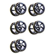 10Pcs Scooter Wheel 145mmx30mm PU Silent Wheel Roller Skates Wagon Cart Trolley Wheel Replacement Parts