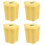 4Pcs Yellow Cute Flower Trash Can Airtight Small Desktop Garbage Bin 5