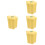 4Pcs Yellow Cute Flower Trash Can Airtight Small Desktop Garbage Bin 6