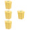 4Pcs Yellow Cute Flower Trash Can Airtight Small Desktop Garbage Bin 7