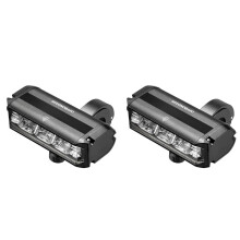 2X OFFBONDAGE LED-Fahrradlicht, Wiederaufladbar über USB, Aluminiumlegierung, Fahrrad-Frontlampe, Wasserdichte Fahrradlaterne für MTB und Rennräder