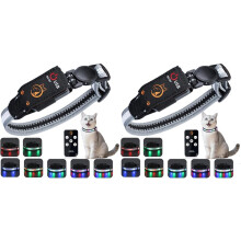2X Cat Collar,Lighted Cat Collars for Night,Rechargeable Waterproof LED Cat Collar with Remote,Dog Lights