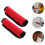 Travel Luggage Handle Grip Protector Red Polyester 2pcs 2