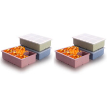1/2 Cup Silicone Freezer Tray with Lid,Silicone Freezer Molds 6-Pack for Meal Prep & Freezing of Various Sauces Dishes