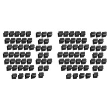 100 Pcs Black Sign Clip Food Tray Label Holder Plastic Buffet Food Label Clip Reusable Price Tag Tray Sign Holder