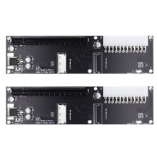 2X Oculink SFF-8612 8X to PCIE X16 PCI-Express Adapter with ATX 24Pin Power Port for Mainboard Card