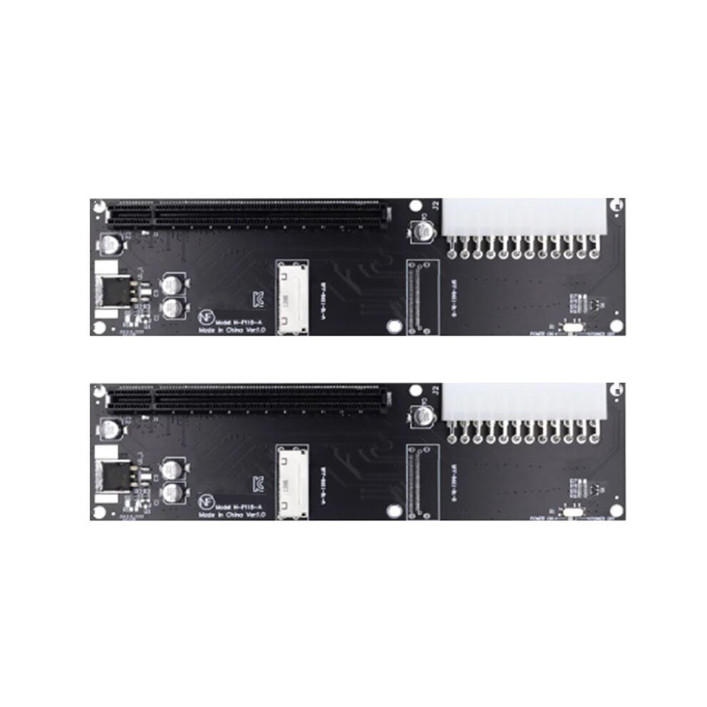 2X Oculink Sff-8612 8X To Pcie X16 Pci-Express Adapter With Atx 24Pin Power Port For Mainboard Card 6034116871036