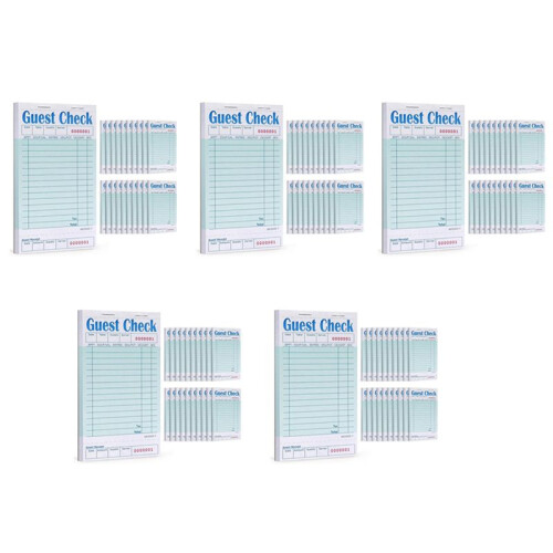 Lot de 100 Carnets de Chèques D'Invités, Bloc-Notes de Serveur, Tampons de Câblage D'Accessoires Serveuse, Bloc-Notes de Commande de Fournitures de