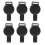 6Pcs Plastic Id Card Holders Retractable Badge Buckles Black Durable 6