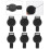 6Pcs Plastic Id Card Holders Retractable Badge Buckles Black Durable 7
