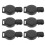 6Pcs Plastic Id Card Holders Retractable Badge Buckles Black Durable 10