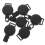 6Pcs Plastic Id Card Holders Retractable Badge Buckles Black Durable 11