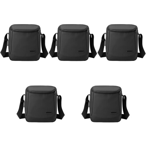 5Pcs Black Men Business Briefcase Lightweight Nylon Storage Bag 2