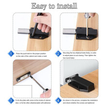 DrüCken Verriegelung Schwer Lastung 12 Pack DrüCken zu ÖFfnen Kabinett Hardware Magnet Kontakt VerschlüSse für GroßE TüR DrüCker Schwarz