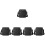 5Pcs Black Men Business Briefcase Lightweight Nylon Storage Bag 5
