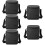 5Pcs Black Men Business Briefcase Lightweight Nylon Storage Bag 11