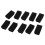 Plastic Rectangle Tube Inserts End Blanking Cap 25x50mm 80 Pcs Black 1