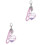 2 Sets Powder Design Heart Key Chain Pendant 3