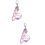 2 Sets Powder Design Heart Key Chain Pendant 7