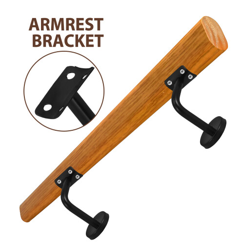 Hand Bracket Handrail Bracket Black Stainless Steel 1set 2
