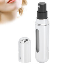 Mini Nachfüllbarer Parfümzerstäuber 5ml Silber Aluminium Kosmetiksprühflasche