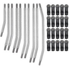 10Pcs/Set Metal Steering Link Rod Linkage Set for Axial SCX10 Crawler,Remote Control Car Accessorie
