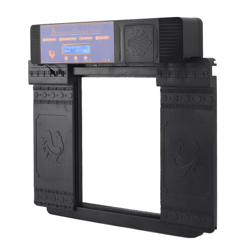 Automatic Chicken Coop Door Remote Control Light Sensing Timer Setting Auto Coop Door Opener Black 2