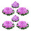 12Pcs Simulated Violet Water Lilies Floating Pond Accessories 3