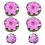 12Pcs Simulated Violet Water Lilies Floating Pond Accessories 8