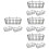 12Pcs Anti-Rust Black Hanging Wire Baskets Multi-Use Wall Storage 6