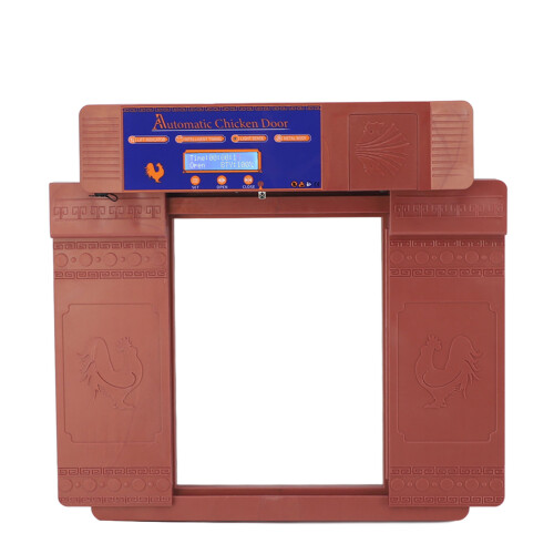 Telecomando automatico per apertura porta pollaio con sensore di luce e timer, colore bronzo. 1