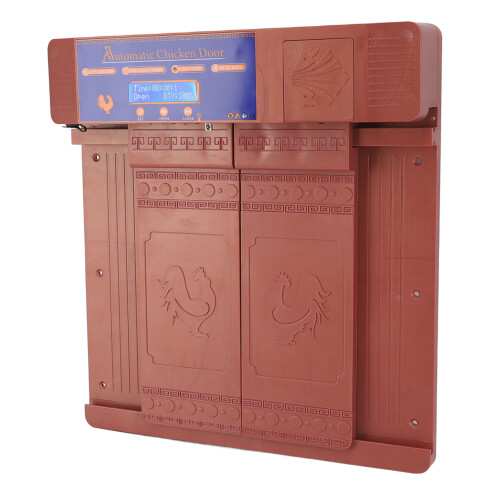 Telecomando automatico per apertura porta pollaio con sensore di luce e timer, colore bronzo. 2