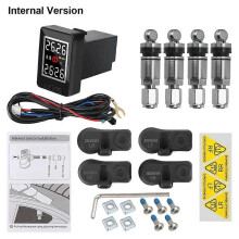 (Internal Sensors) LEEPEE For Toyota Car TPMS Tire Pressure Monitor System Save Fuel Wireless Waterproof 4Pcs External /Internal Sensor