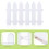 8Pcs White Plastic Garden Fence Decorative Picket Landscape Edging 5