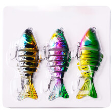 7-Segment Fishing Swimbait – Lifelike Saltwater & Freshwater Attractor for Youth/Adult Anglers, Compatible with Baitcaster Rods, Reels & Combos