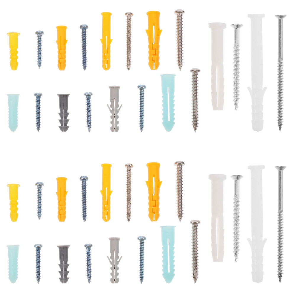 1Set Wallboard Self Tapping Screws Stainless Steel Assorted Color With Plastic Expansion Tubes For Home 9028731098128