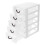 Clear White Plastic Makeup Organizer with Five Drawers for Desktop Storage 1