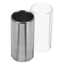 Guitar Sliders Glass Stainless Steel 2 Pcs 51mm