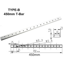 T-spors aluminiumslegering med slids, geringsskinne til træbearbejdning, geringsskinne til geringsstang, T-skyder til bordsavsmåler, justerbar, 450