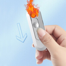 ZHMRFG Mini Pocket Gradient Vindtæt Genopladelig Lighter, 3,15" Induktionstænding, Kompatibel med Udendørs Camping, Vandring, Daglig Brug