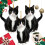 Black Cat Acrylic Christmas Ornament Set 3 Pieces 1
