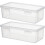 bread storage box Clear Plastic Bread Box 2Pcs for Fresh-keeping,PP(7.48"X3.74"X2.36") 1