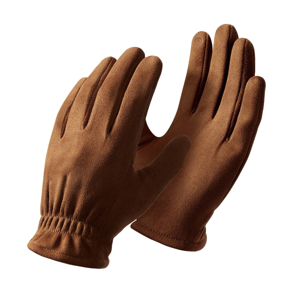Winter Insulated Work Gloves, Thermal Cold Proof Leather Gloves With Imitation Lambswool For Men And Women Working In Snowy Weather 9448483342032